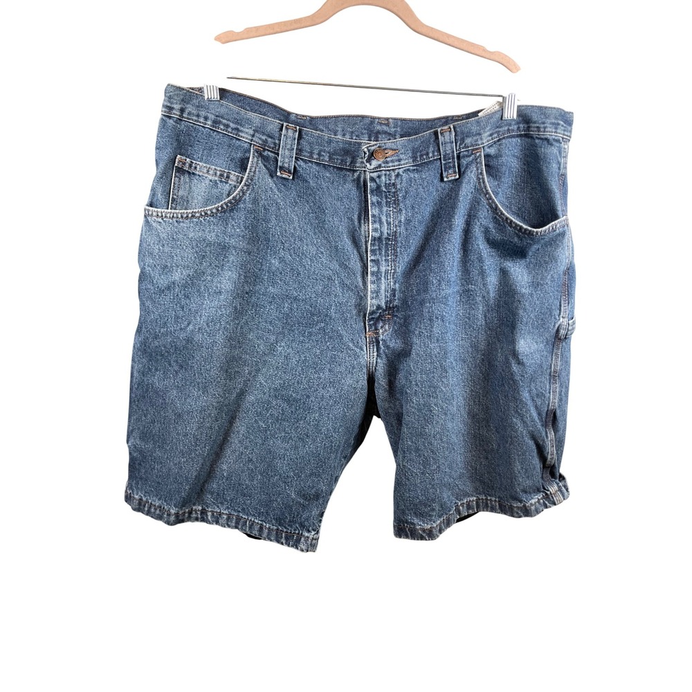 Wrangler Carpenter Shorts Mens 42 Blue Denim Jean Utility Workwear